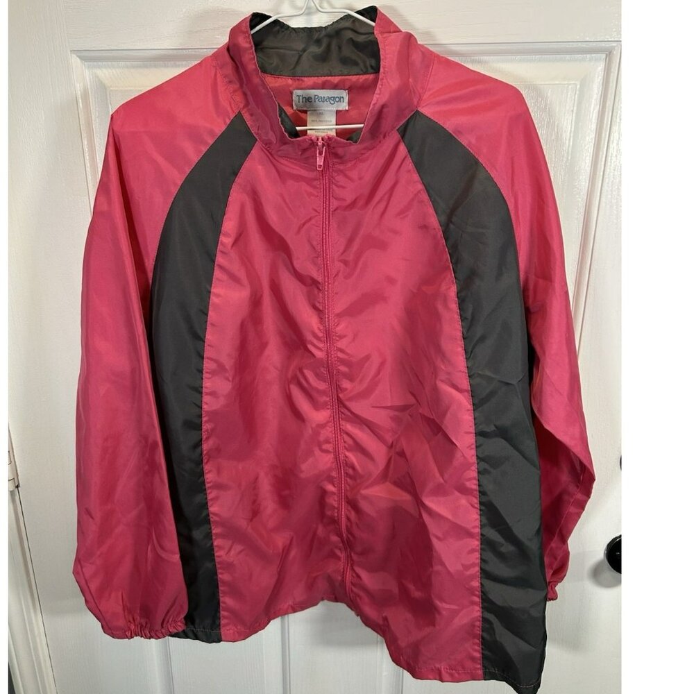 The Paragon Jogger Warm Up Pink Windbreaker Jacket Casual Lounge Wear XL